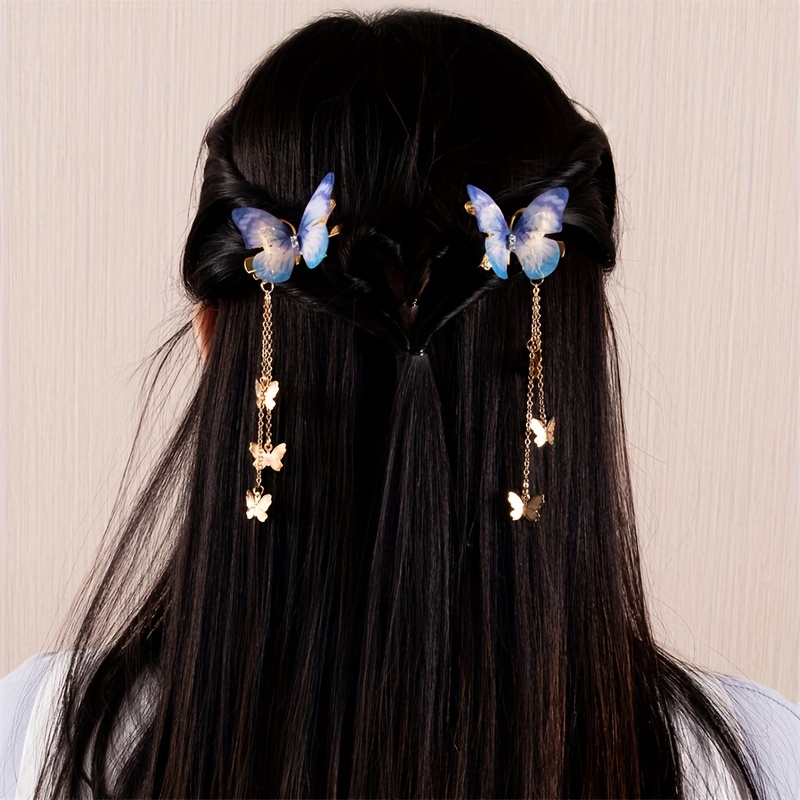2/4/6/8Pcs Butterfly Hair Clips Women Hairpins Diy Fashion