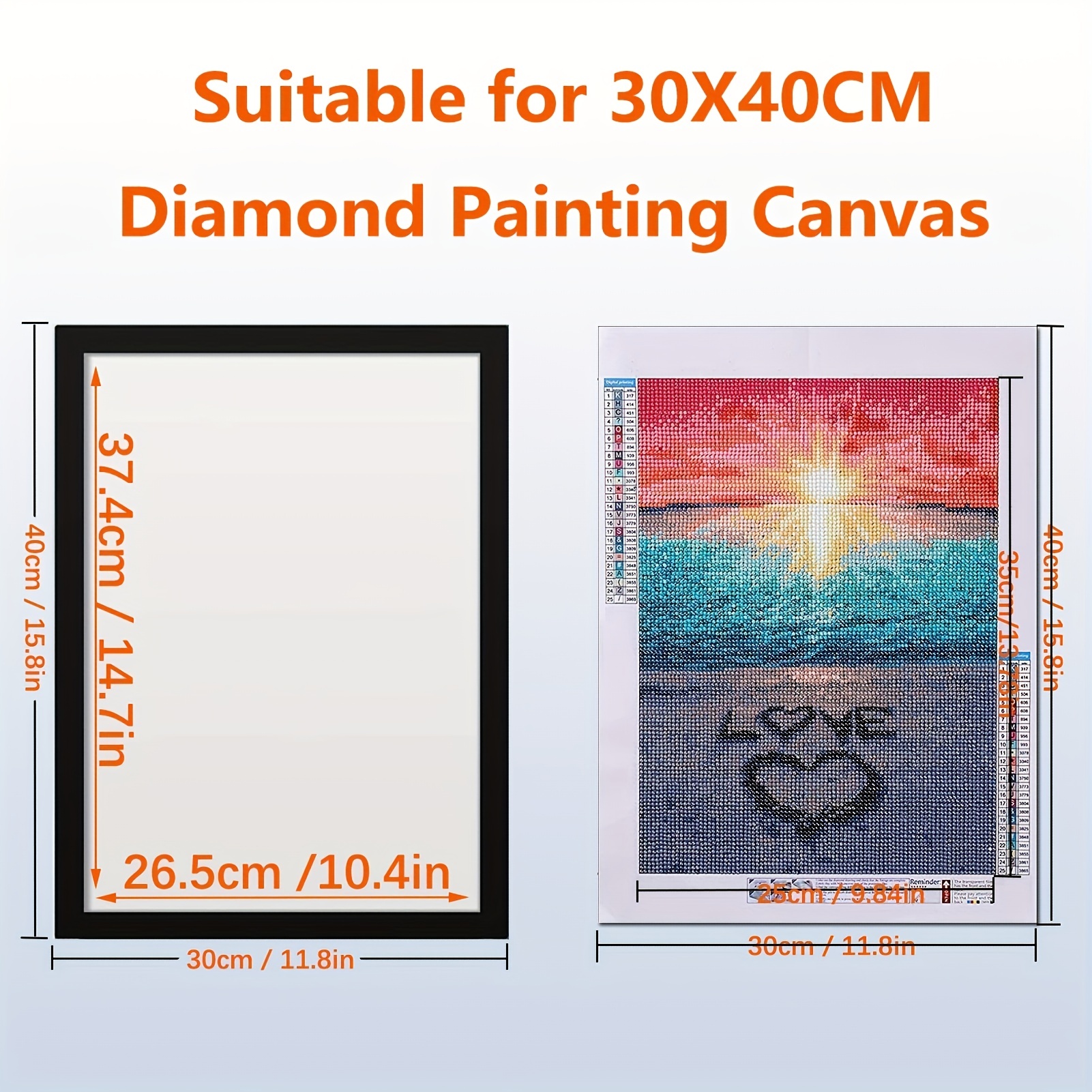 6/10pcs Magnetic Diamond Painting Frame, 12x16 Inch Diamond Painting Canvas  Frame, Self-adhesive Soft Diamond Painting Frame, Suitable For Wall And  Window, Inside Dimension 10.4x14.7 Inch