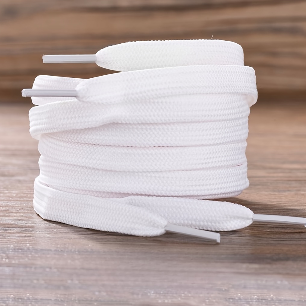 1 par 26 colores 4 longitudes AF1 cordones zapato blanco elasticidad planos  cordones para zapatillas de deporte blanco c…
