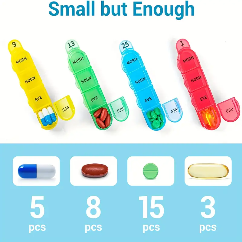 Monthly Pill Organizer 4 Times A Day One Month Pill Box - Temu
