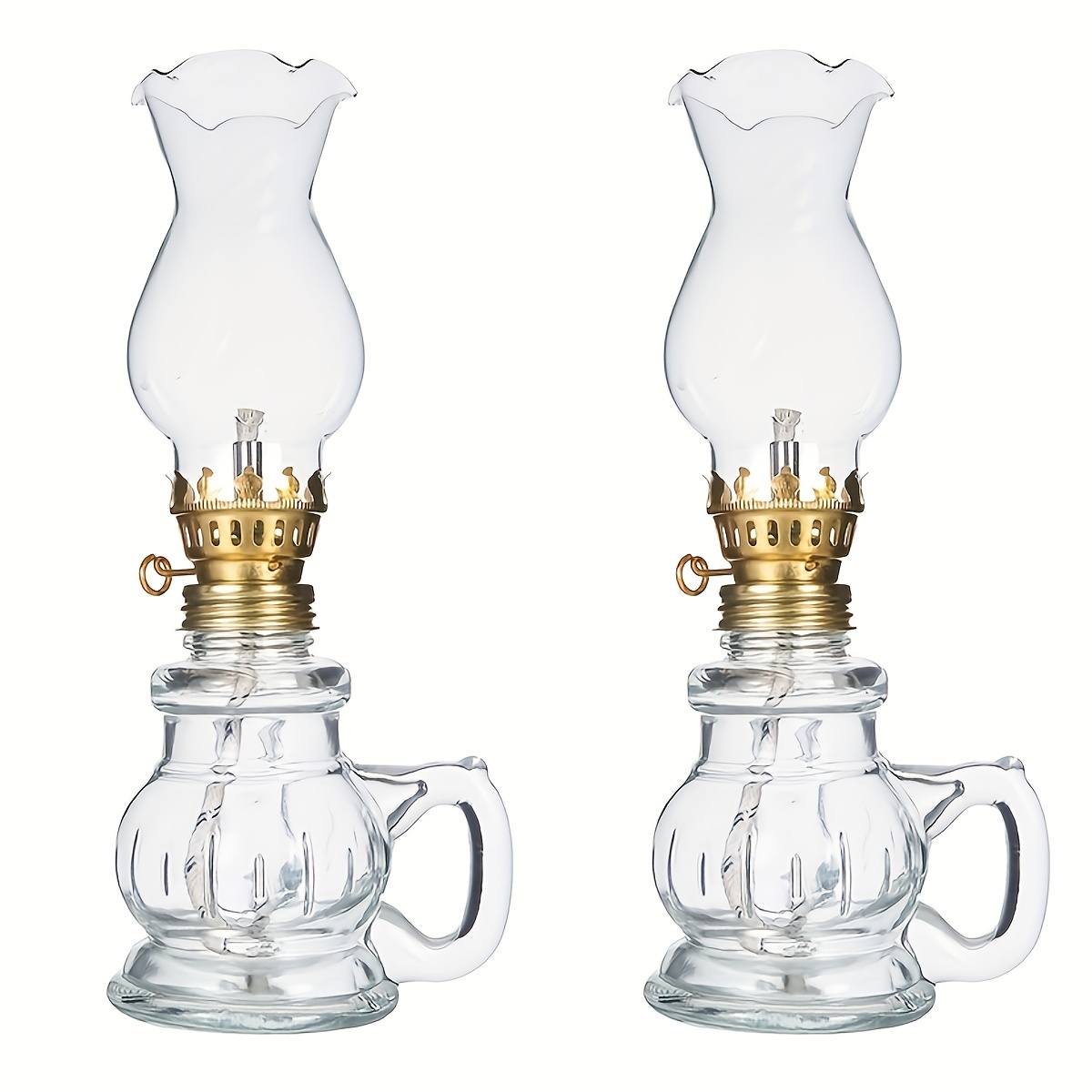 Oil Lamp With Adjustable Fire Wick Oil Lamps For Indoor Use - Temu