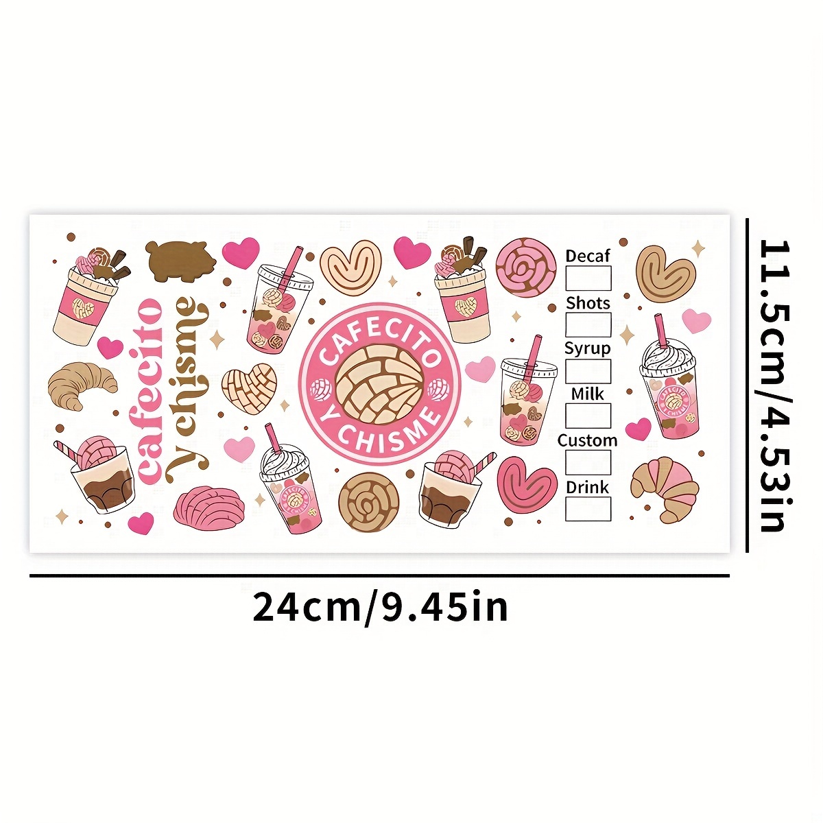 ArtCentury UV DTF Cup Wrap, 15 Sheets Cup Theme Rub on Transfers for Crafting 16oz Libbey Glass Cups Wrap Transfer Stickers Decals Waterproof Crafts