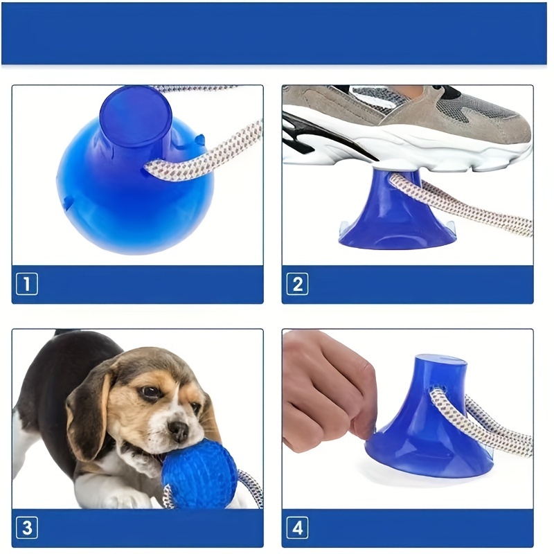 Dog Chewing Toy Rubber Suction Cup Ball Suitable For Dogs To Chew,  Interact, Grind Teeth, Be Bored And Stimulate Tug Of War Suction Cup Dog Toy  Suitable For Small/medium/large Dog Toys 