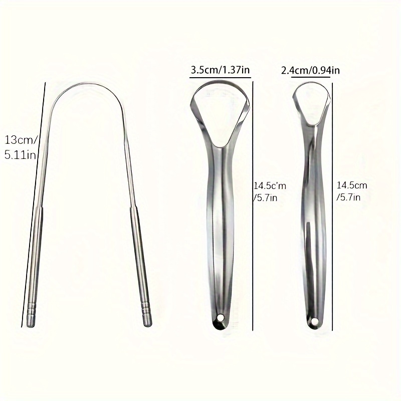 U Shaped Stainless Steel Tongue Scraper (2-Pack)