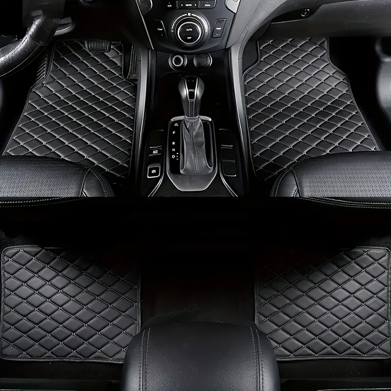Universal Waterproof Car Floor Mats Front Rear Leather Car - Temu