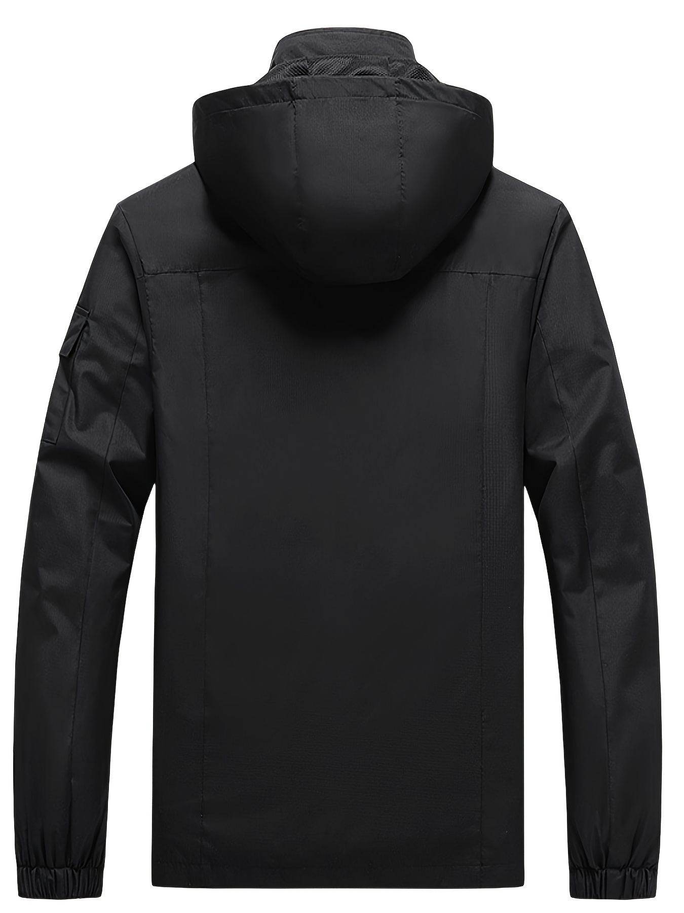Men's Casual Waterproof Windbreaker Jacket Hooded Coat - Temu