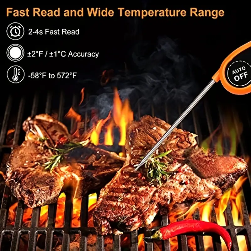 Meat Thermometers For Grilling, Meat Thermometer Digital, Food Thermometer,  Digital Meat Thermometer With Backlight & Calibration, Instant Read Meat  Thermometer For Grilling And Cooking Kitchen Outdoor Grilling And Bbq,,  Kitchen Supplies 