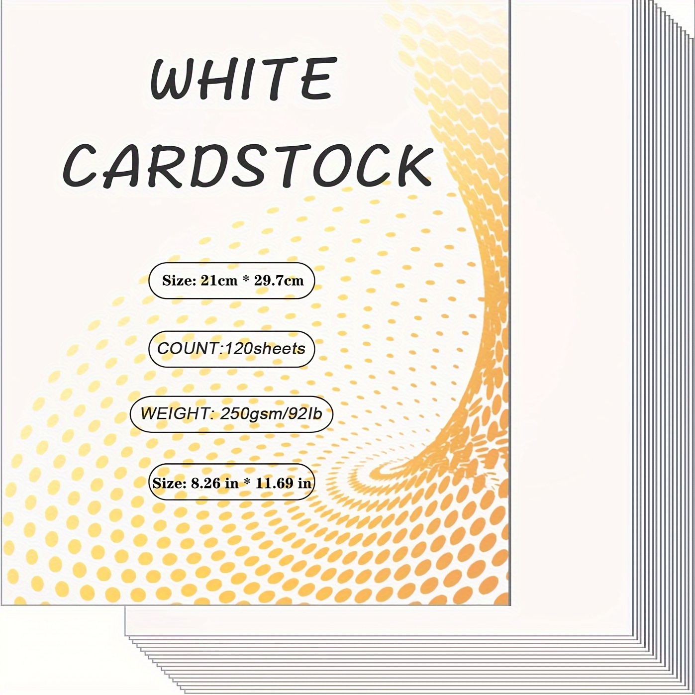  White Cardstock Paper 8.5 x 11, 120 Sheets 250g