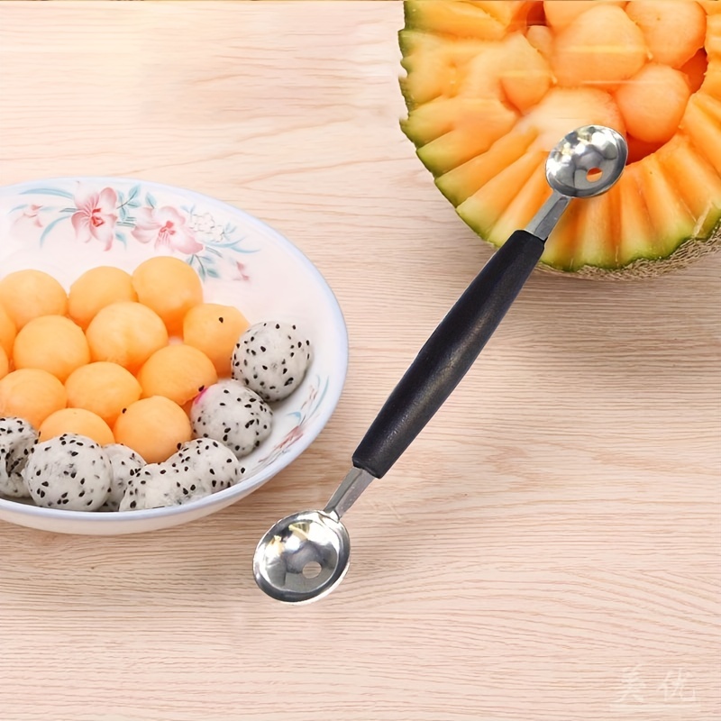 1pc Stainless Steel Melon Scoop, Modern Double Head Melon Baller For  Kitchen