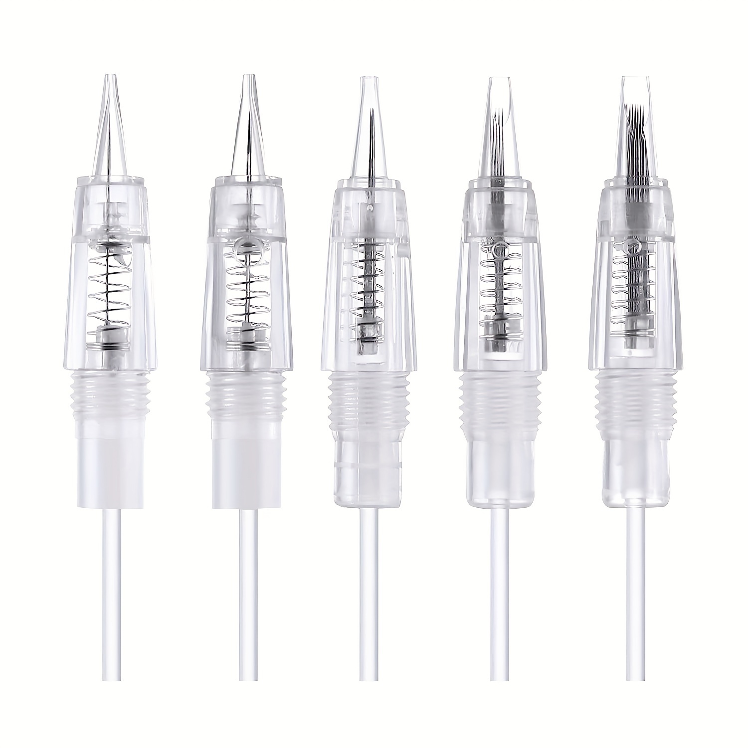 

10pcs Permanent Makeup Clear Needle Cartridges: Micro-needle Disposable Needle For Eyebrow, Eyeliner, Tattoo, Salon & Beauty