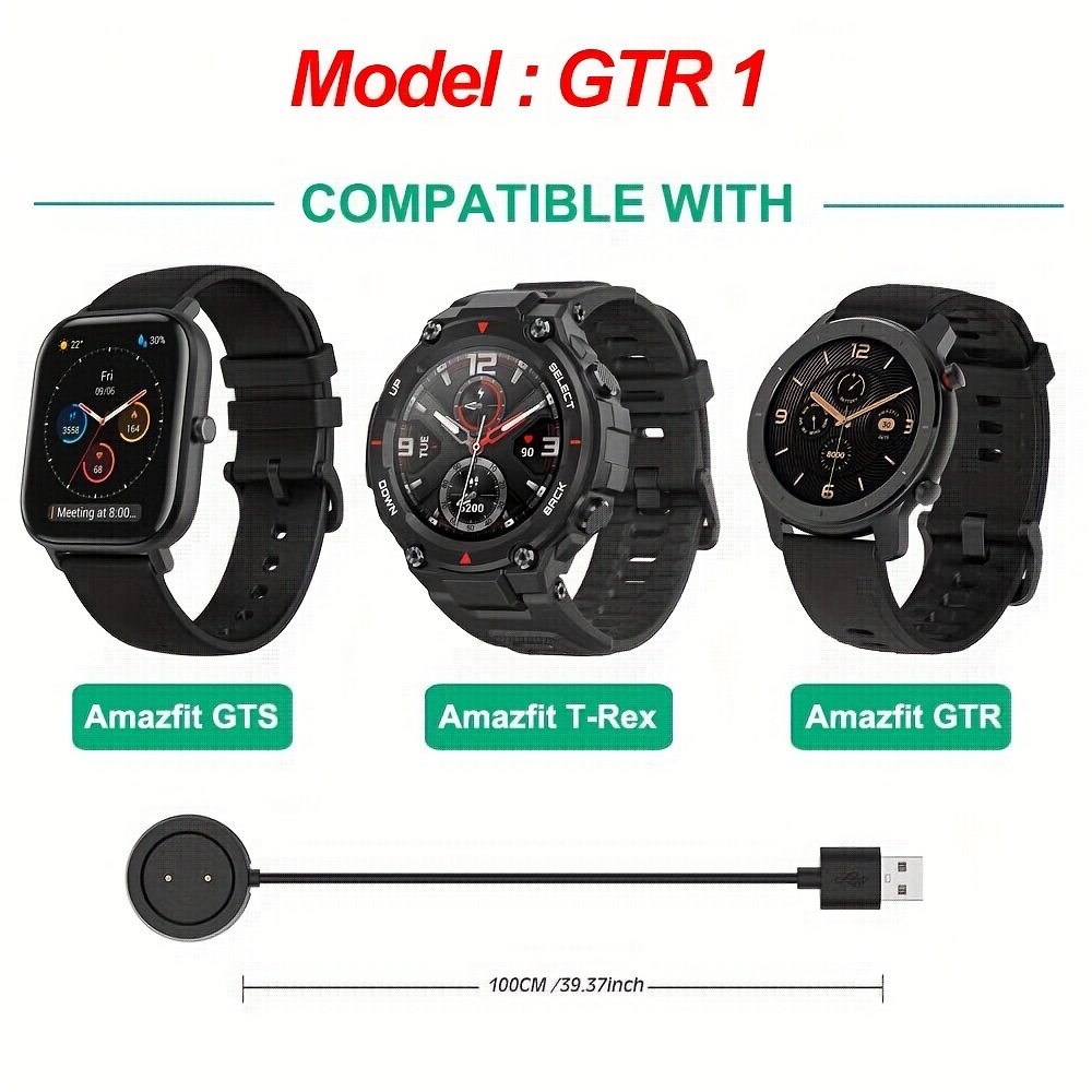  TUSITA Charger Compatible with Amazfit GTR 2, GTR 2e, GTR Mini,  GTS 2, GTS 2e, GTS2/GTS4 Mini, Active/Active Edge, Bip 5, Bip 3 Pro, Bip U  Pro, T-REX Pro(Not for T-REX)