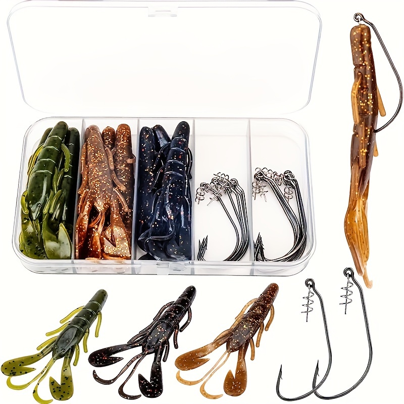Boxed Fishing Hooks Twistlock Hooks Weighted Bass Hooks Swimbait Hooks,  Soft Plastics Worm Hooks For Saltwater & Freshwater