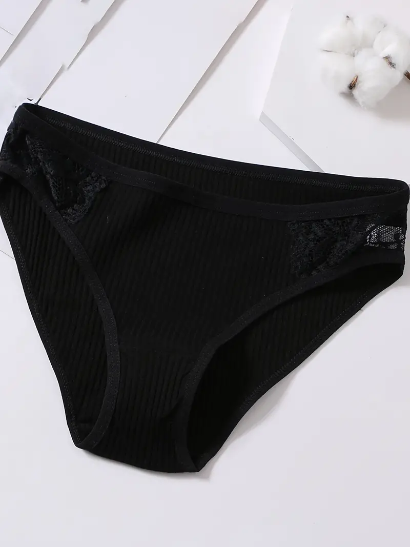 Women lace Panties Seamless Cotton Panty Hollow Briefs Underwear Sexy Black  Lingerie, Black, Medium : : Clothing, Shoes & Accessories