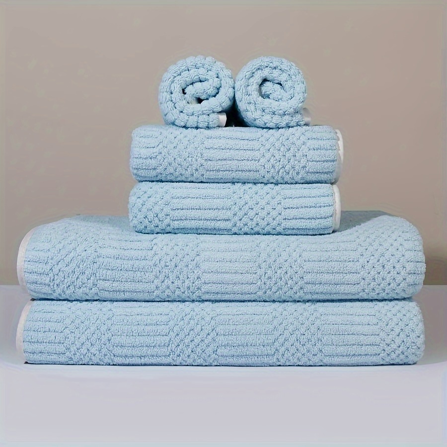 Solid Color Towels Set, Soft Absorbent Towel For Bathroom, 2 Bath Towels, 2  Hand Towels, 4 Washcloths, Bathroom Accessories - Temu