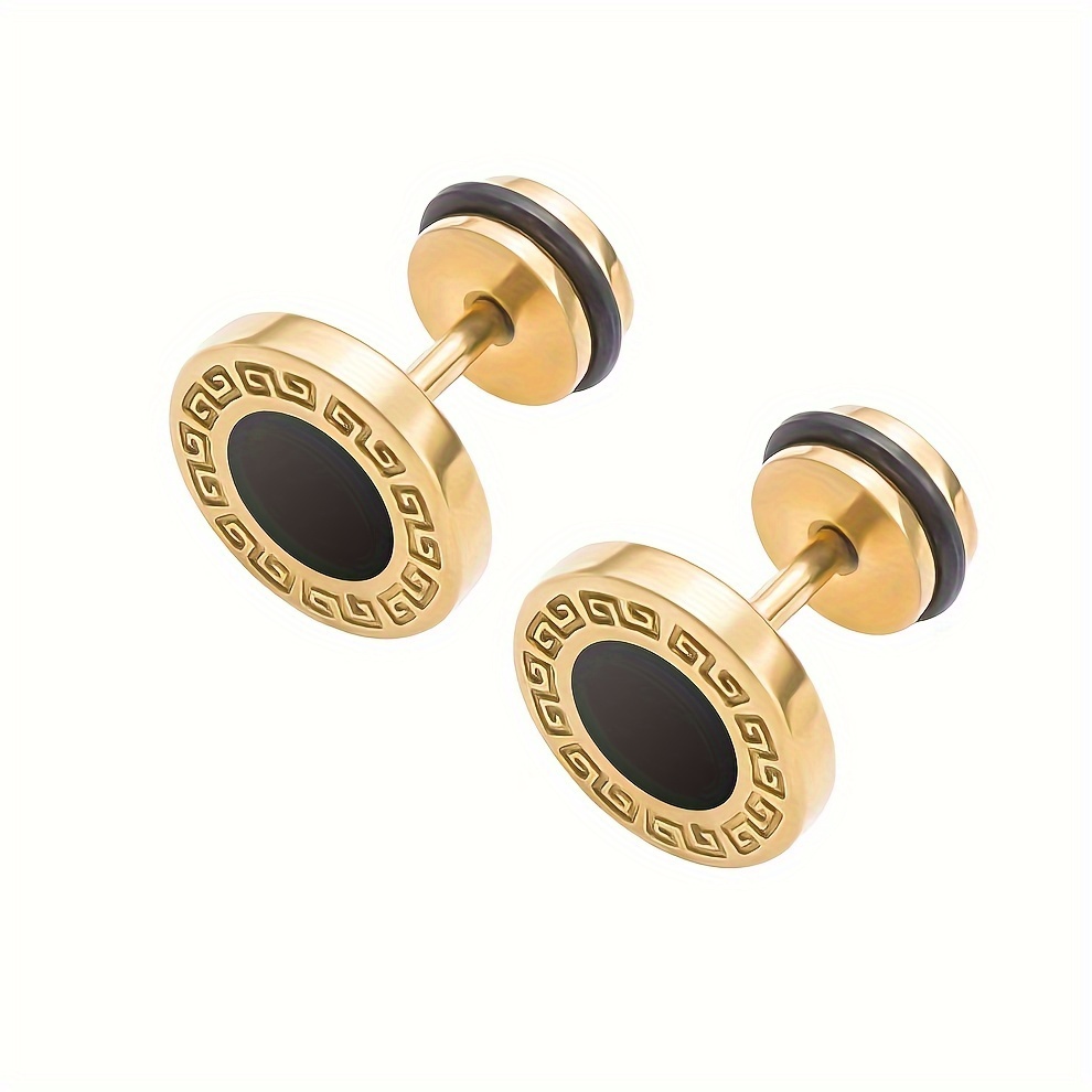 Dumbbell earrings studs discount