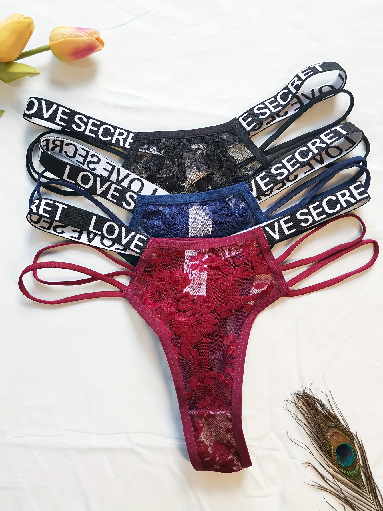 Fashion 7pcs Per Lot Women G Strings Sexy Lace Butterfly Bandage Thong  Panties Underwear