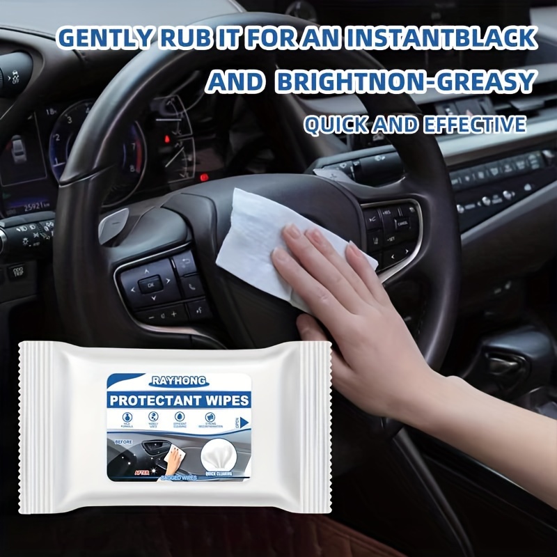 Car Interior Wipes, Glass Pu Leather Interior Refurbished Sofa Maintenance  Wipes, Instrument Clean Wet Steering Care Wheel Wipes - Temu
