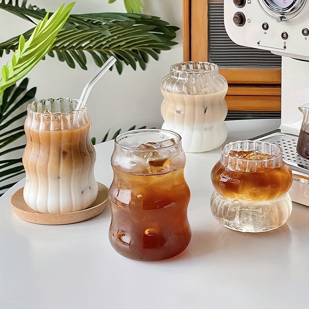 Glass Iced Coffee Cup Tumbler With Straw And Lid, Smoothie Cups, Heat  Resistant Juice Drinking Cup, Clear Coffee Cup, Large Capacity Water Mug  For Home Outdoor Travel, Drinkware - Temu Philippines