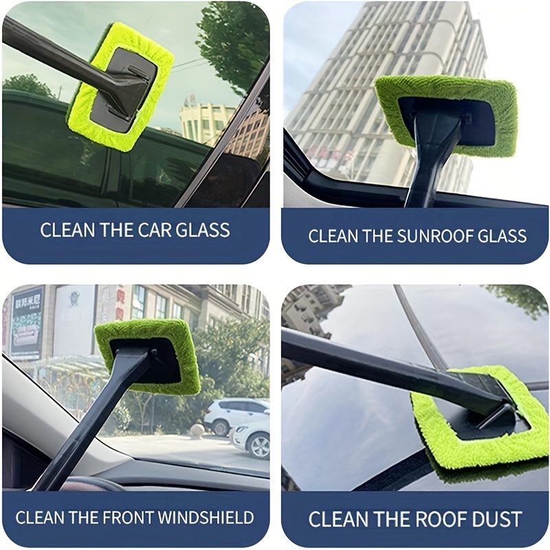 TAKAVU Windshield Cleaning Tool Window Cleaner Brush Black