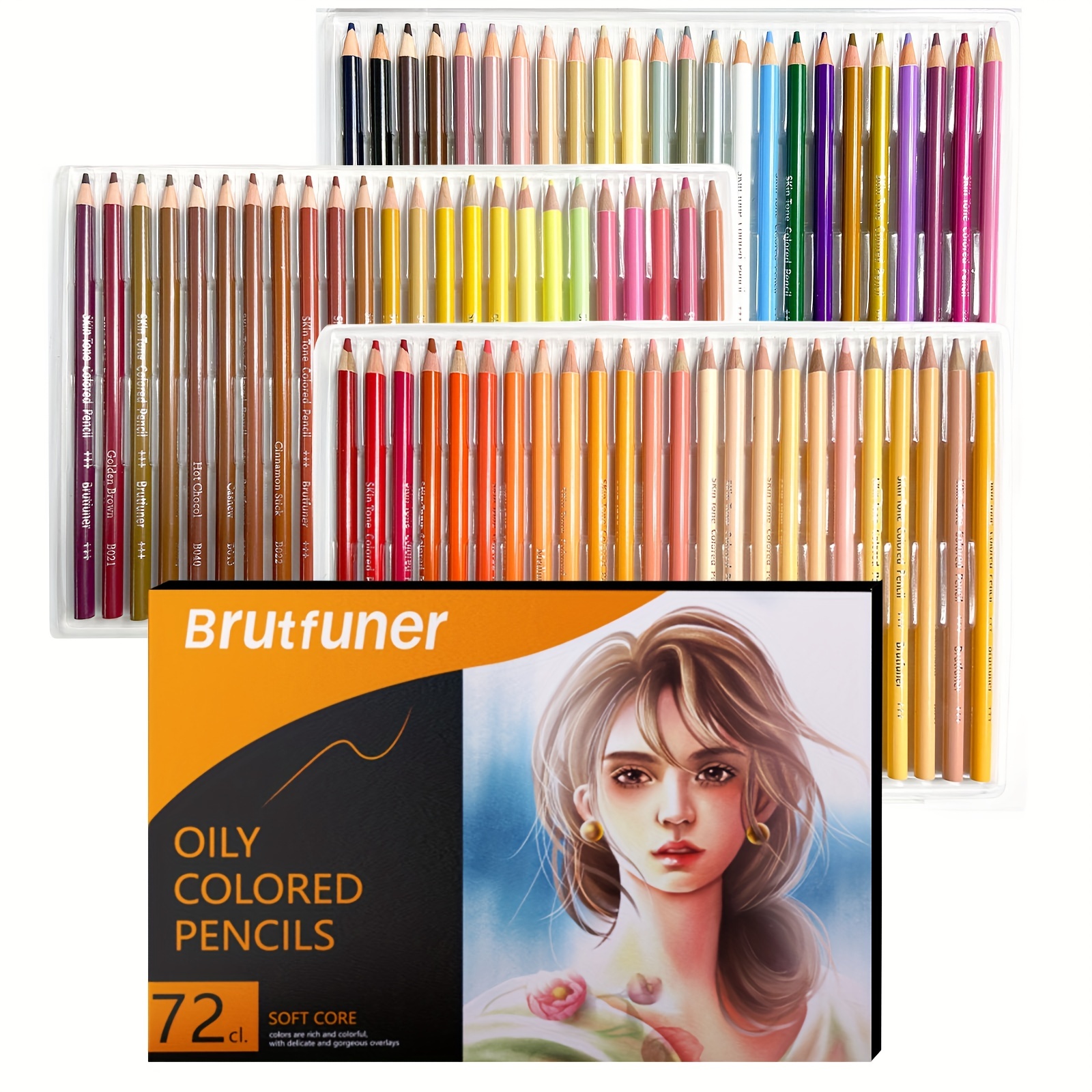 Oil Pastel Pencils for Artists 48 ct - Oil Based Colored Pencils - Drawing,  Sketching and Adult Coloring - Soft Core Art Coloring Pencils Set with