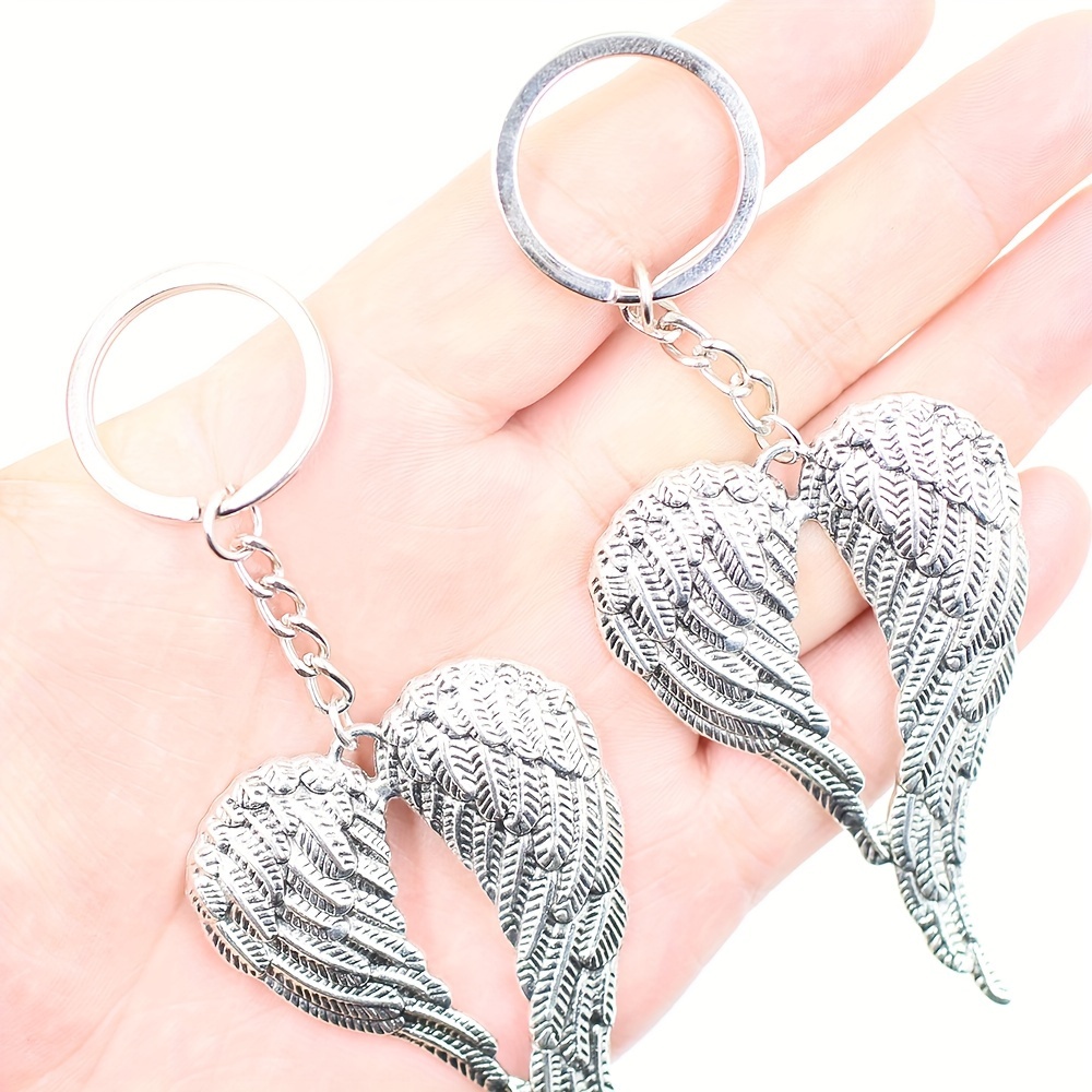 Pendentif Ailes D'ange Antique Porte-clés Pour Hommes Femmes