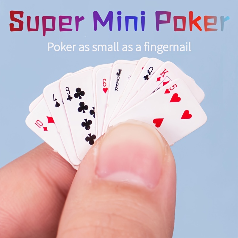 Mini Poker Playing Cards Keychain Random Fun Model Boll Cute - Temu