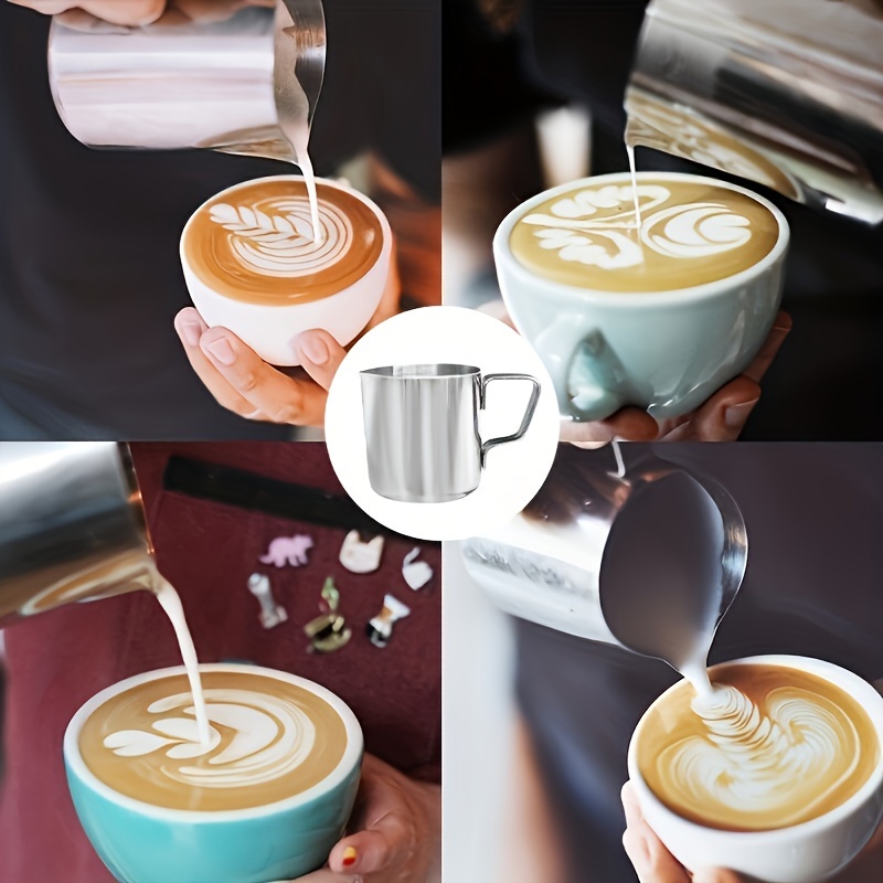 Stainless Steel Milk Frothing Cup - Mini Latte Art Cup, Barista