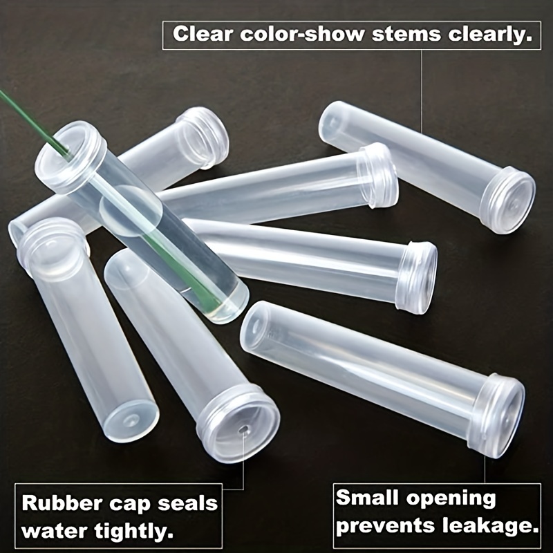 floral water tubes with pick/vials for