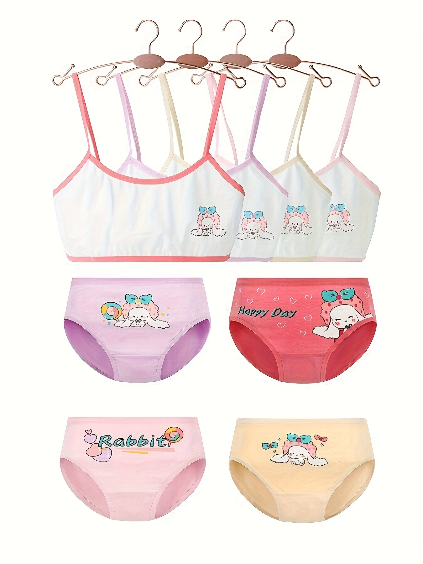 Girl's Sports Bra Cartoon Pattern Underwear Breathable Comfy - Temu