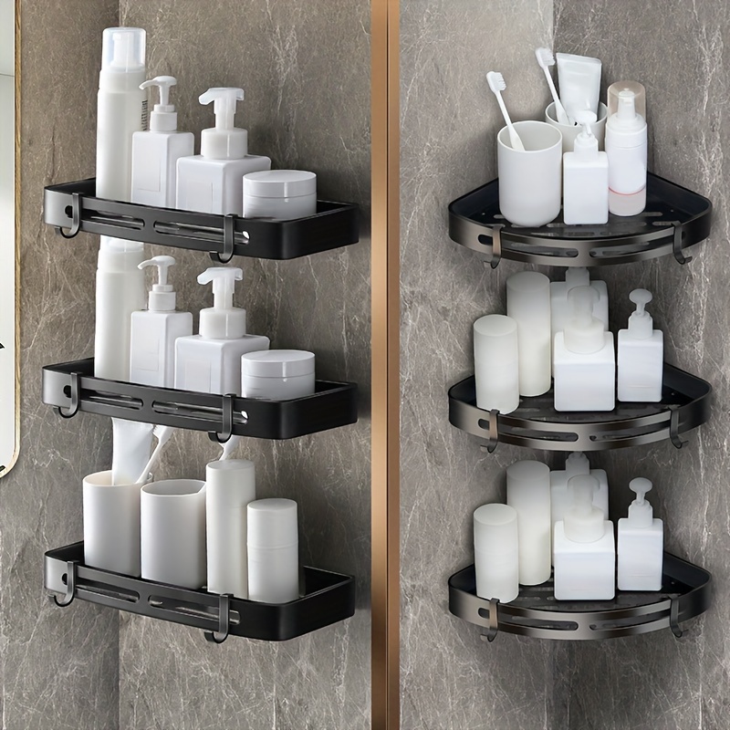 Bathroom Shelves No drill Corner Shelf Shower Storage Rack - Temu