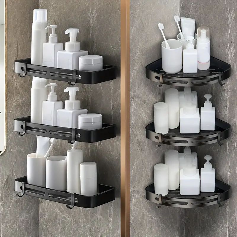 Toilet Storage Rack Free Punching Shower Caddy Shower - Temu