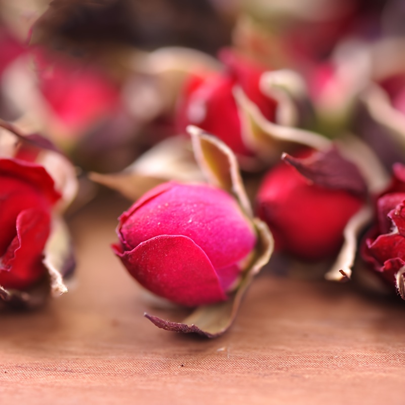 Fragrant Natural Deep Red Rose Buds Rose Petals - Temu