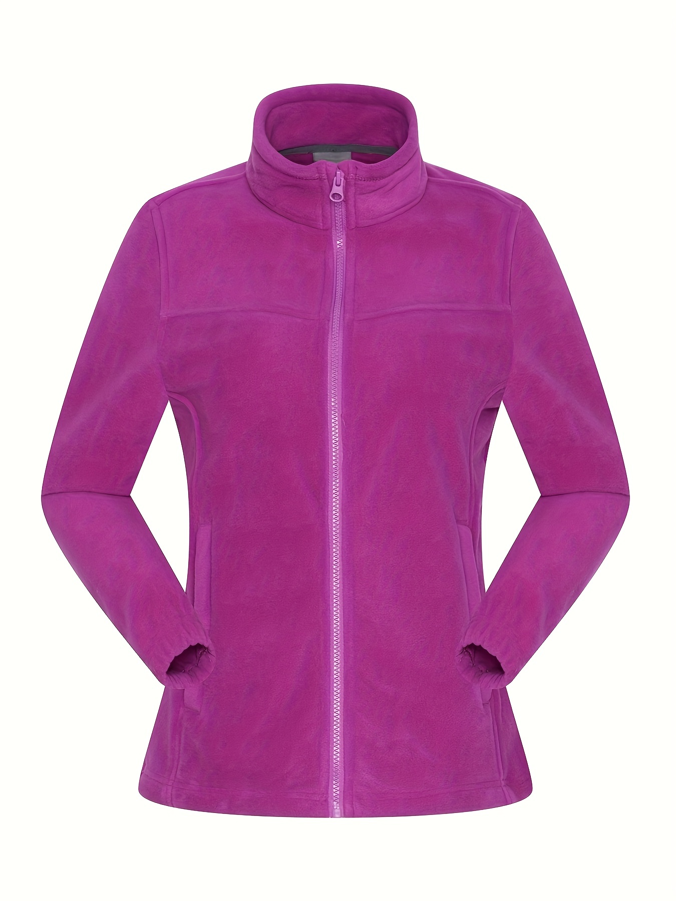 Solid Color Outdoor Sports Jacket Fleece Lined Waterproof - Temu