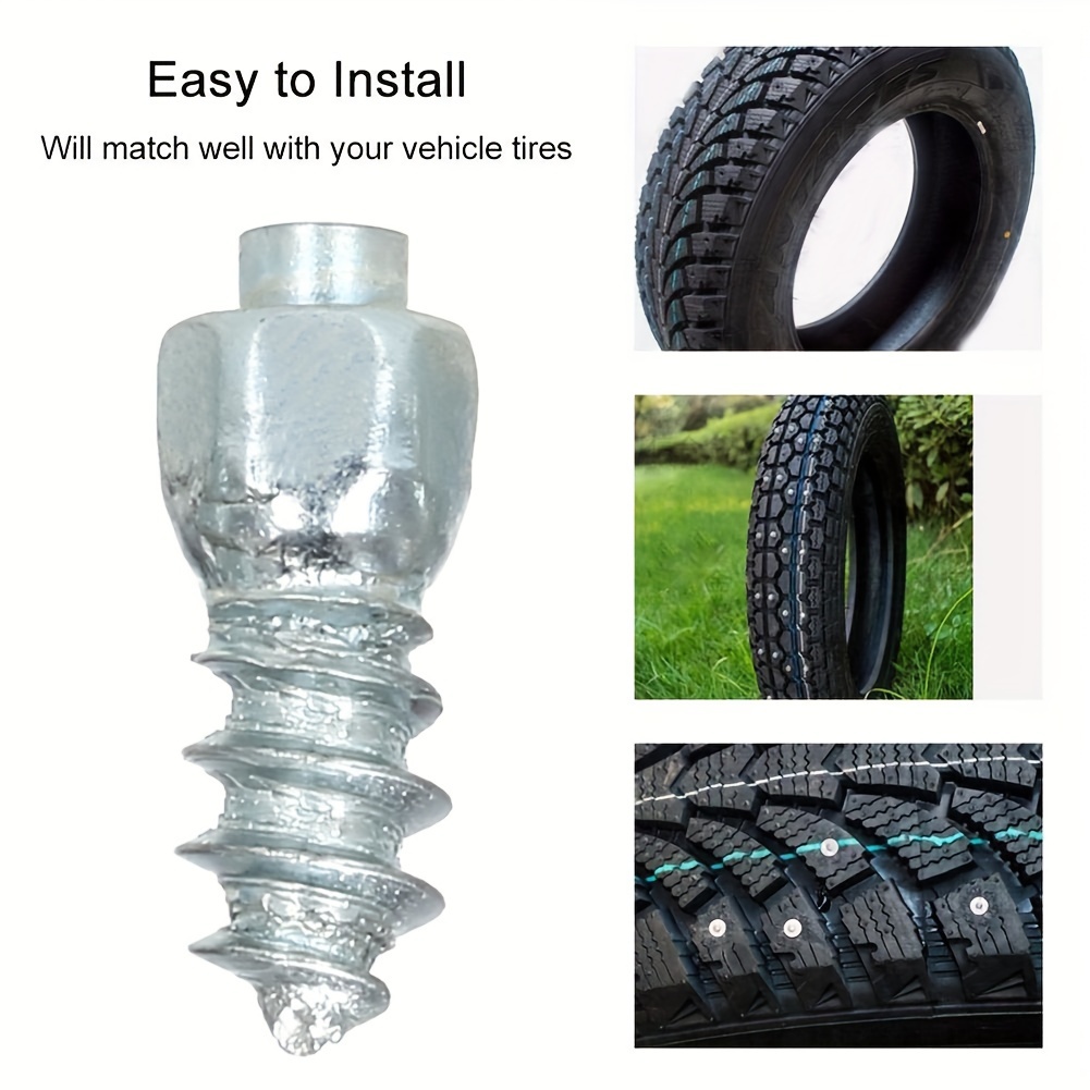 Winter Tire Studs - Universal Screw-in Snow Spikes for Car Tires Chains