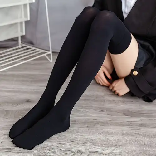Cute Twist Pattern Cotton Thigh High Stockings Lace Trimmed Over Knee  Stockings 5 Colors