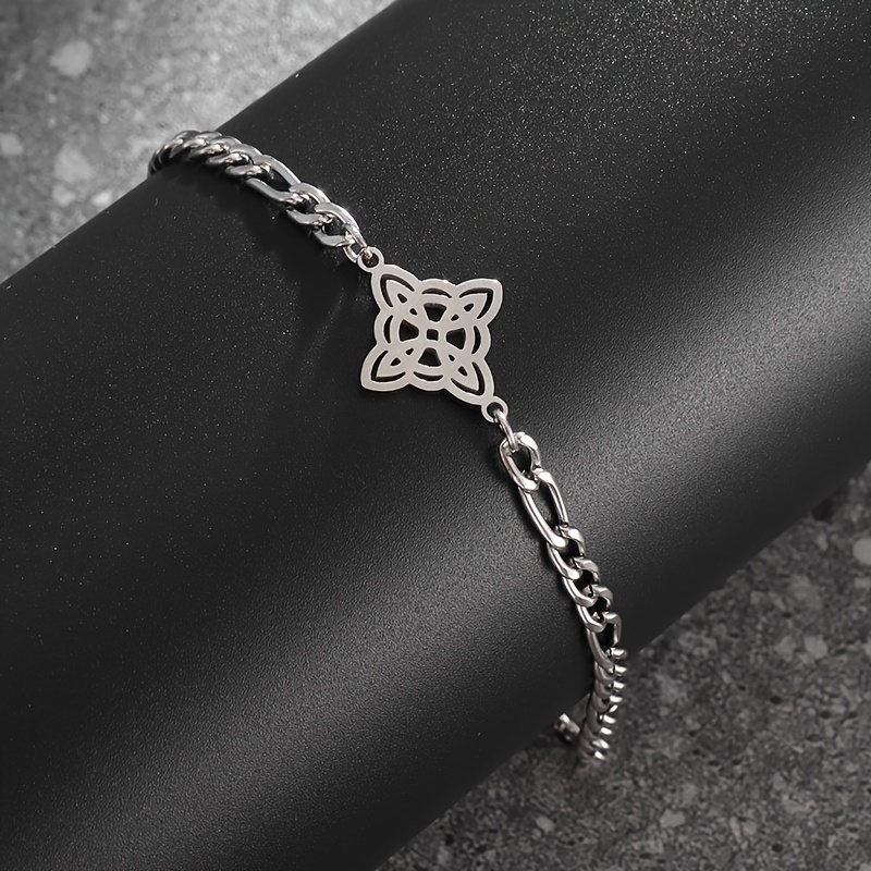 Witchy Charms - Black Beads Strand Bracelet for Men Women Rope Bracelet -  Cross Pendant Charm