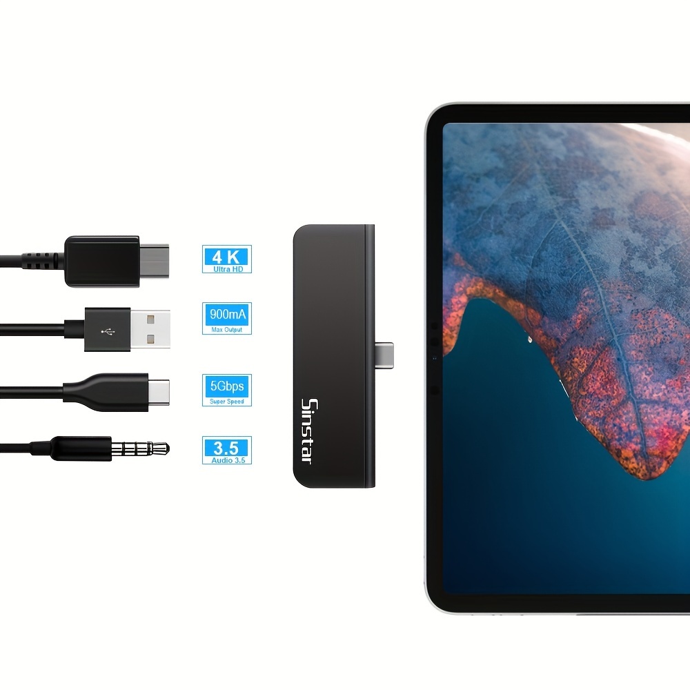 Cable de carga rápida USB A a USB C de 6 pies para iPad de 10.9 pulgadas  (10ª generación) 2022, iPad Pro de 12.9 pulgadas (3ª 4ª 5ª) generación, 11