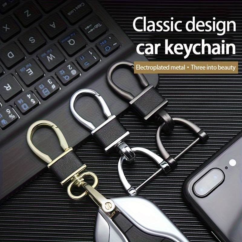 Suede Car Key Chain Hardware Anti Loss Key Ring For Men - Temu