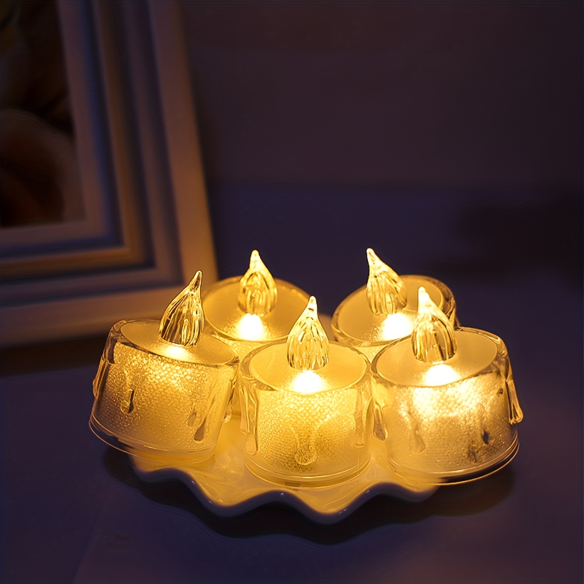 2pcs, Luces De Velas Románticas Para Decoración De Bodas, Creativas  Sorpresas De Cumpleaños, Propuestas De Confesión, Velas Electrónicas LED