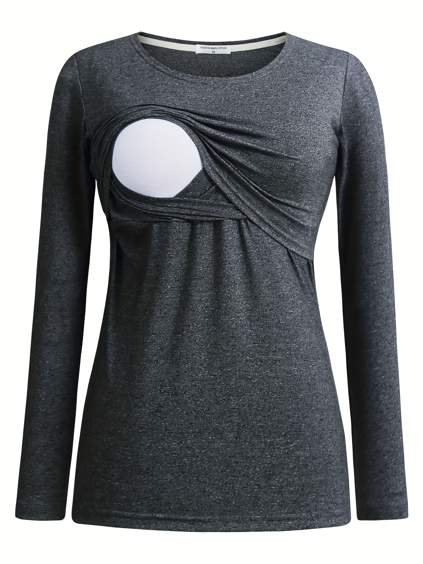 Women's Maternity Trendy Solid Long Sleeve T shirt Active - Temu