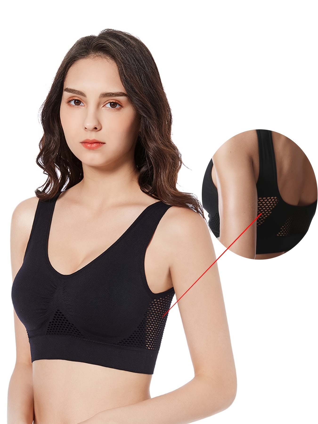Womens Underwear Polyester Sweaty Neon Running Spaghetti Strap No Rims  Sports Bras Silk Athletic Clear Solid Color Fuzzy Oversized T Shirt Bra at   Women's Clothing store