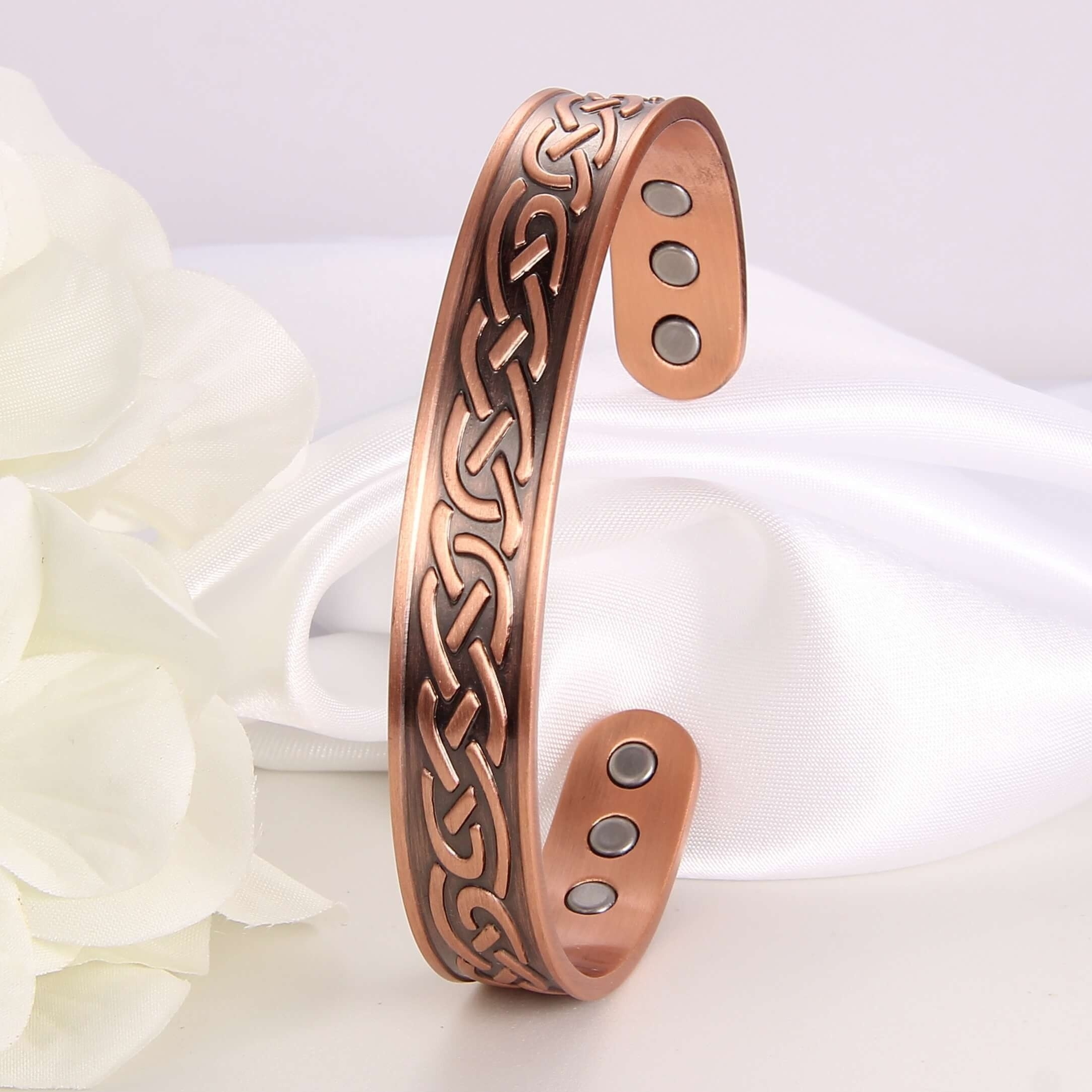 1pc Magnetic Copper Bracelet For Men - Lymph Detox Jewelry