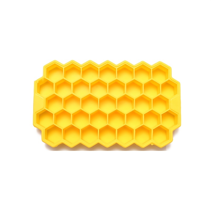 Silicone Ice Cube Tray Set (2 Pack) Honeycomb Shaped Flexible Ice