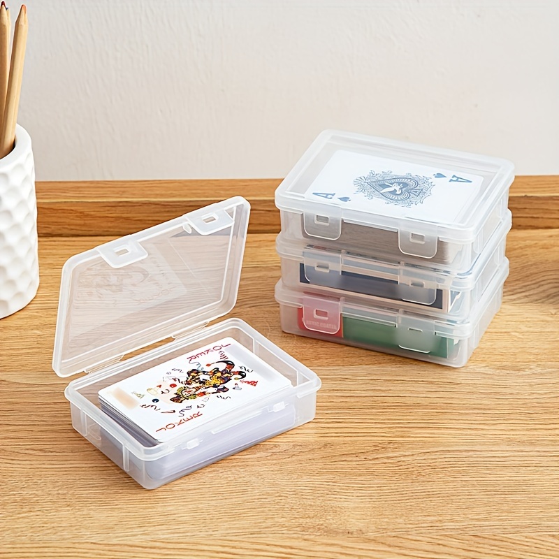Transparent Storage Box Stackable Card Storage Case Small - Temu