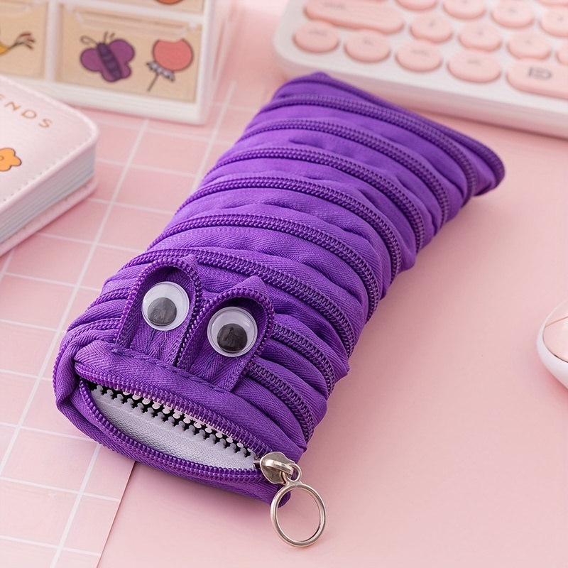 Cute Caterpillar Monster One Zipper Pencil Case Student - Temu