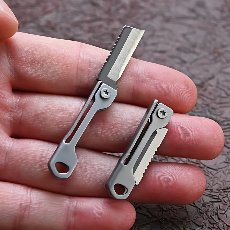 Mini Folding Opener Keychain With Key Ring Multifunctional Self