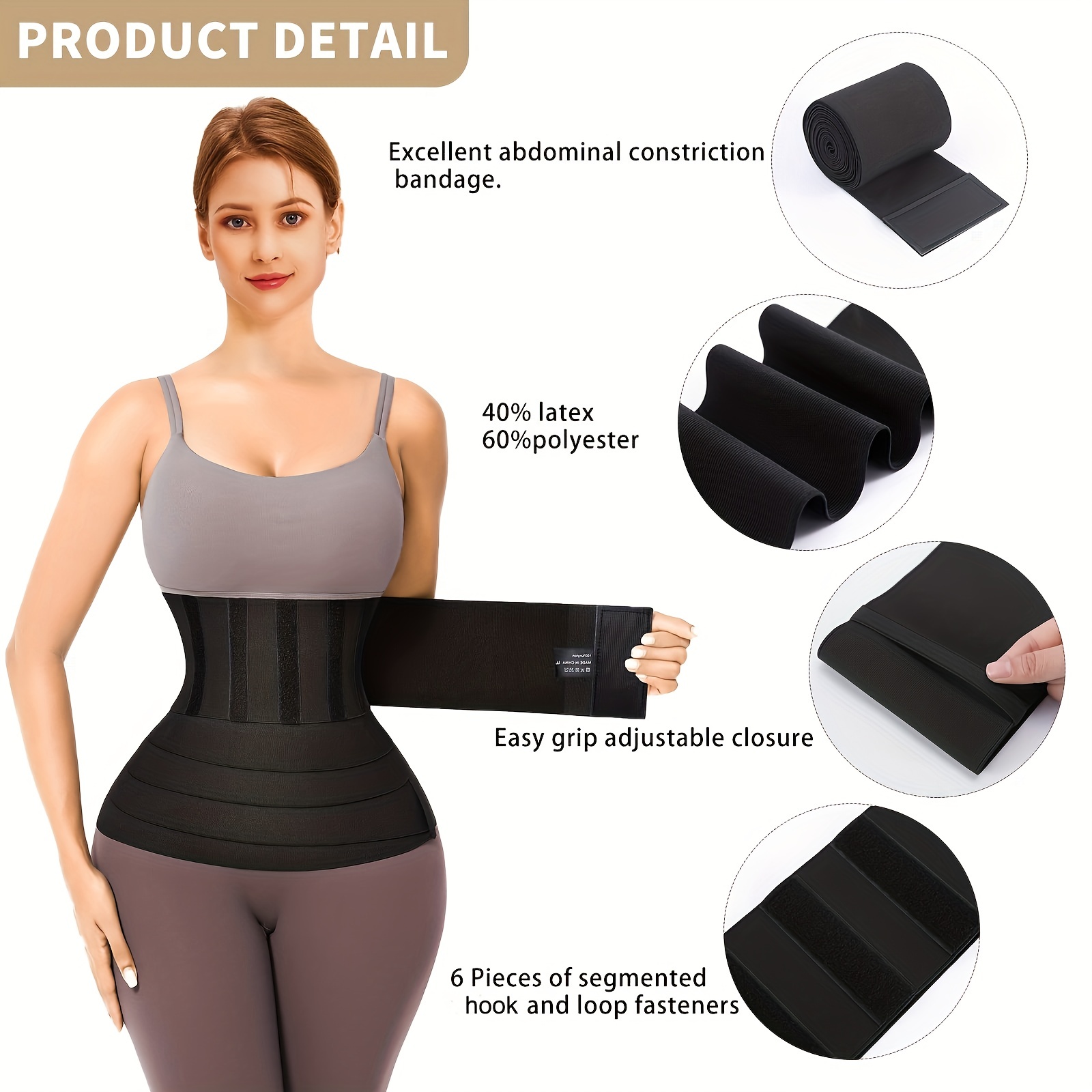 Postpartum Support Belly Band Waist Trainer Corset Girdle Support Recovery  Belly Wrap Body Shaper Waist Trimmer Belt-Postpartum Shapewear 