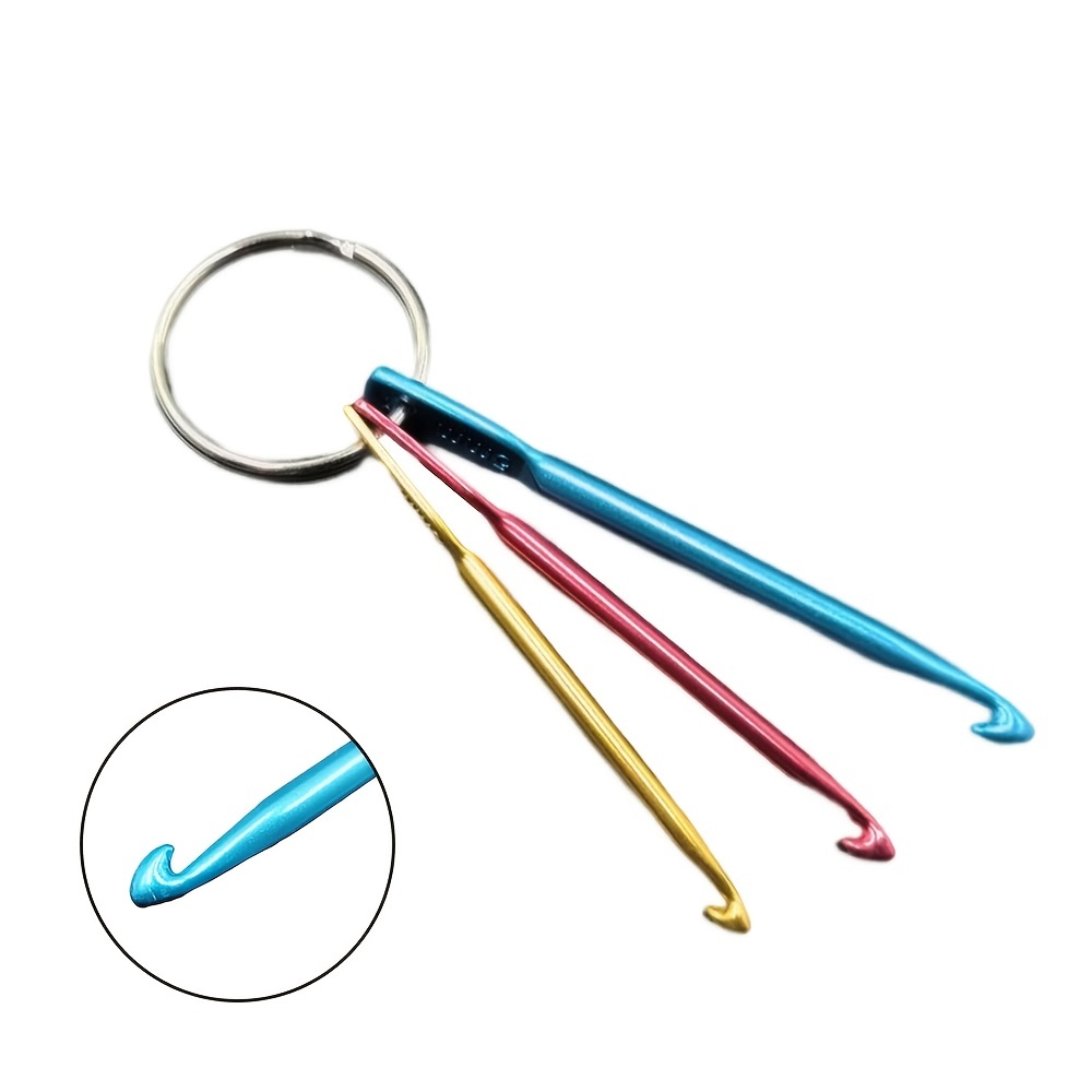 Random Color Aluminum Crochet Hook Set Portable Knitting - Temu