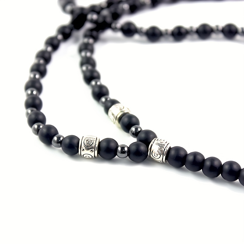 Arrow Charm Beaded Pendant Necklace, Gift for Men