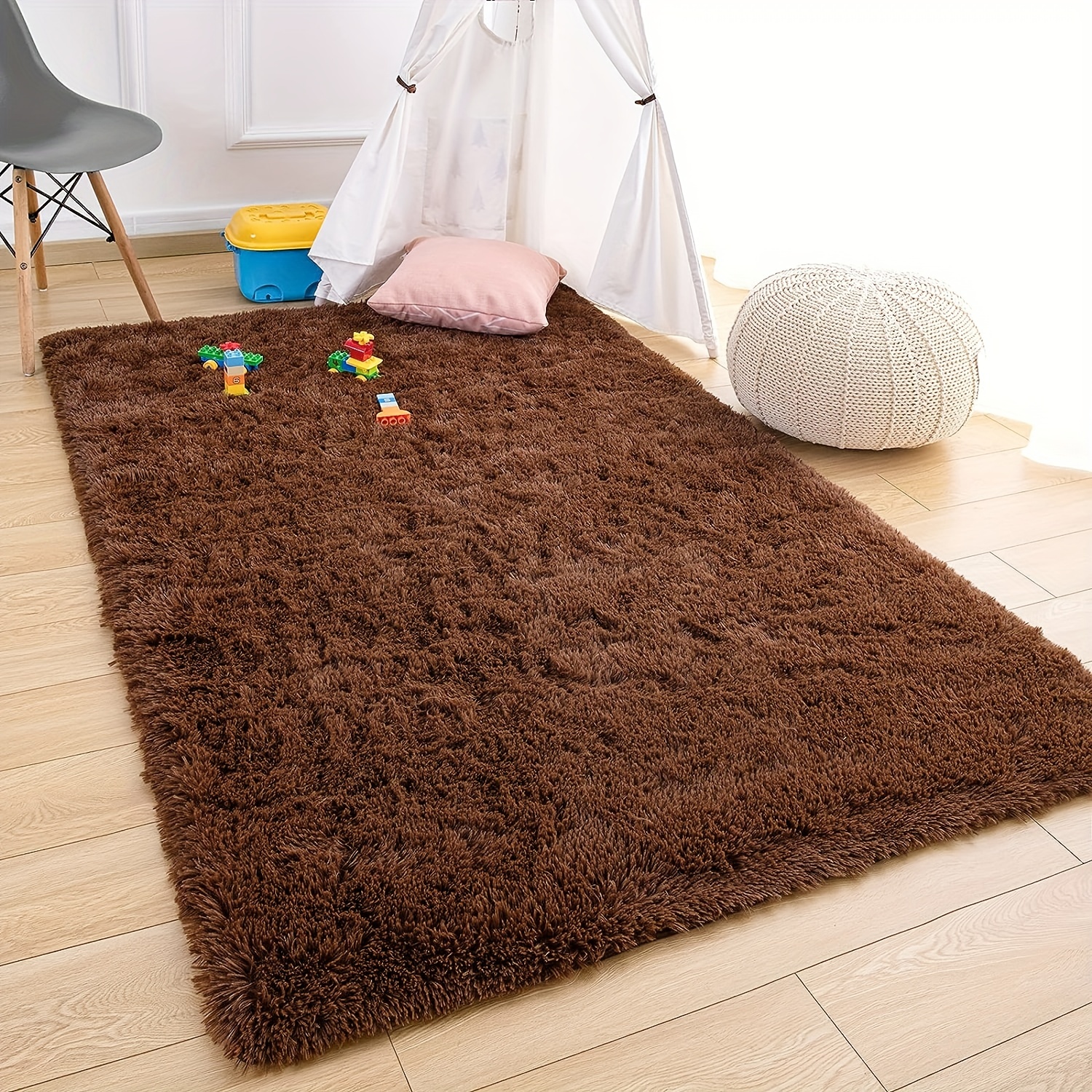 Furry Solid Color Heart Rug – Bedroom Bedside Floor Cushion, Living Ro –  DormVibes